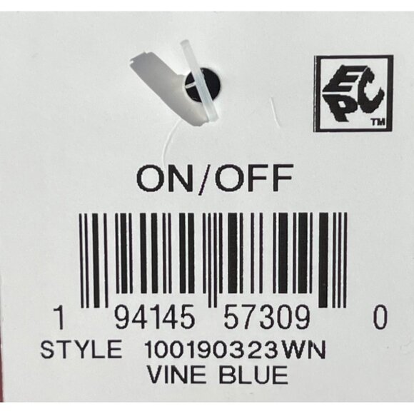 Style & Co Womens Vine Blue Peasant Top With Ruffled Hem Size OX - Picture 4 of 5